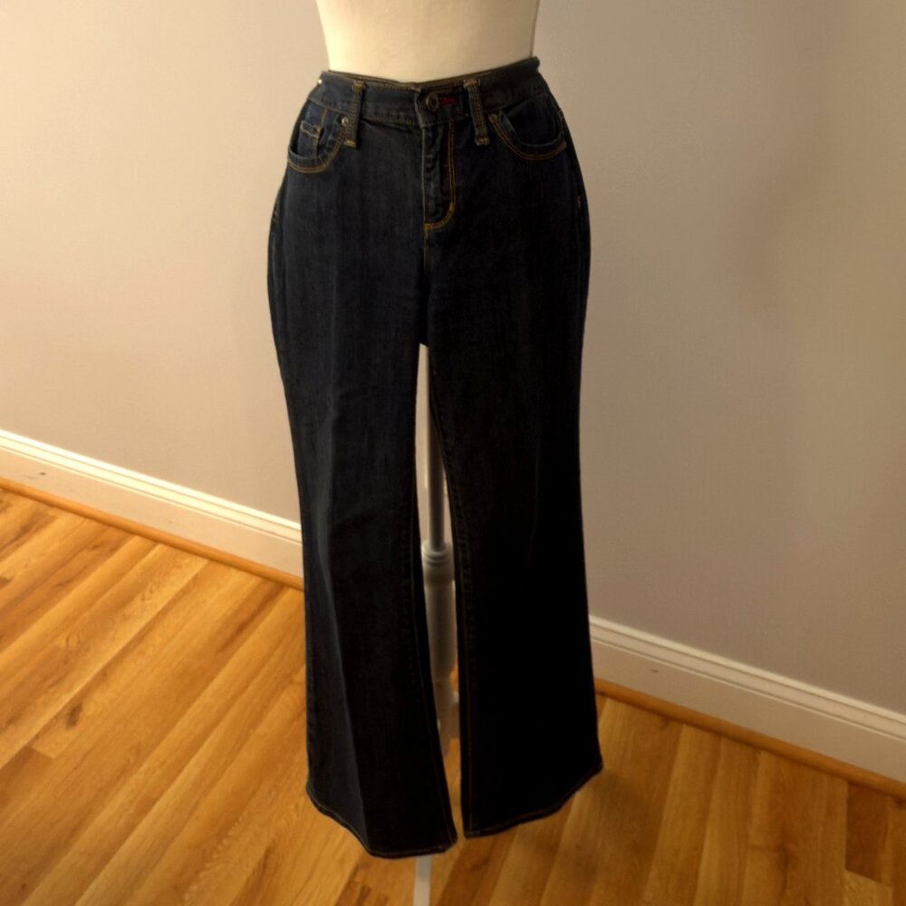 Vintage Talbots Flare Navy Blue Jeans Size 4 Petite